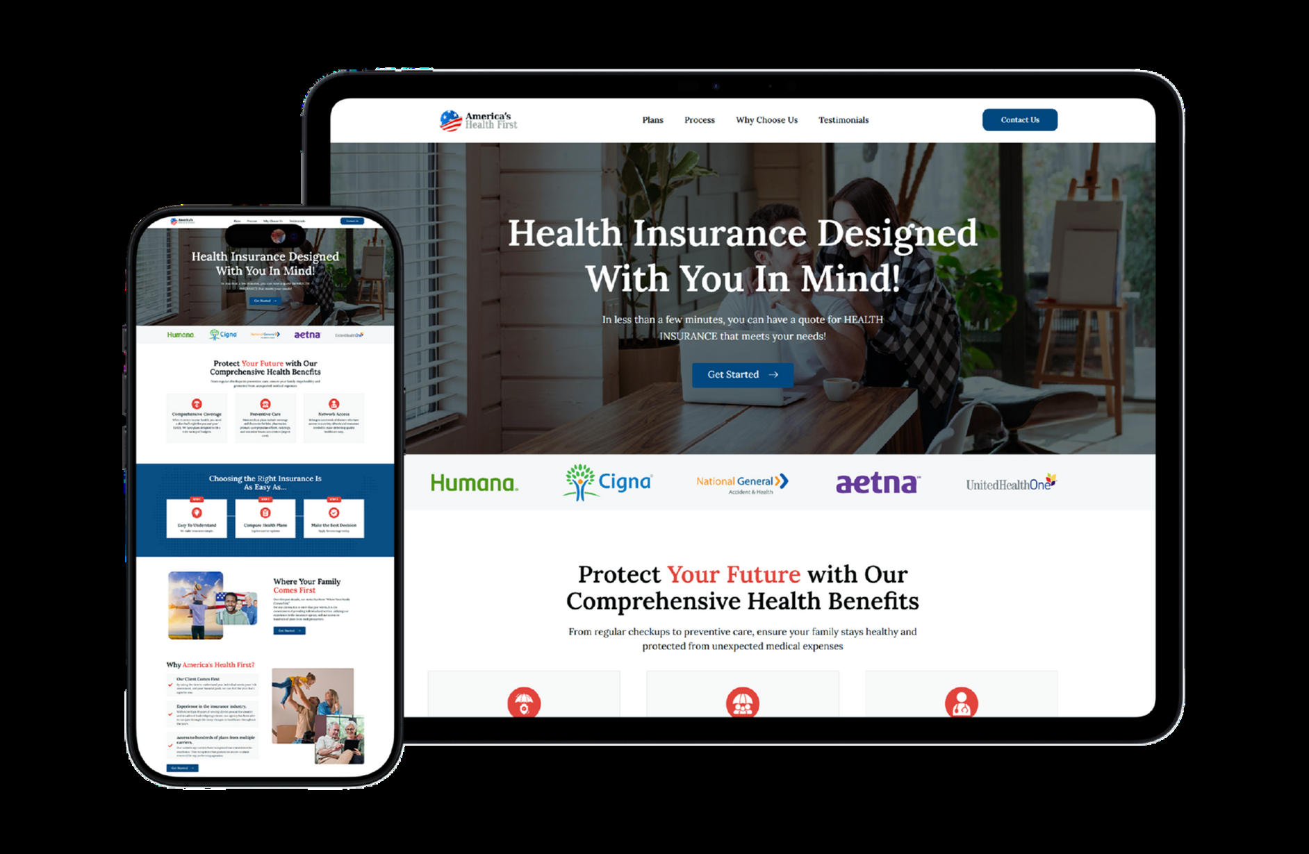 Health insurance funnel we built